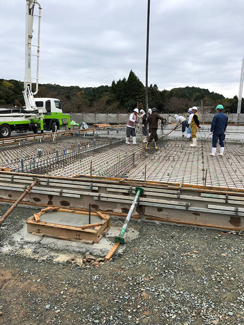 スポーツ施設基礎工事